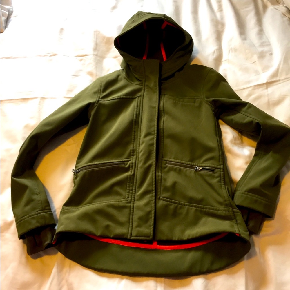 Ivivva Olive Green Waterproof Spring/Fall Jacket